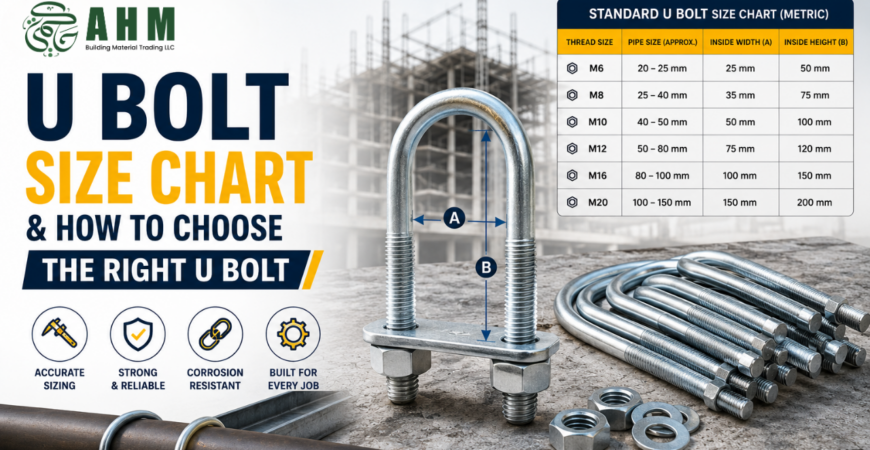 U bolt size chart